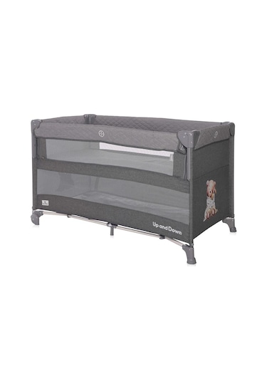 Lorelli Up And Down Anne Yanı Park Yatak - Cool Grey Bear