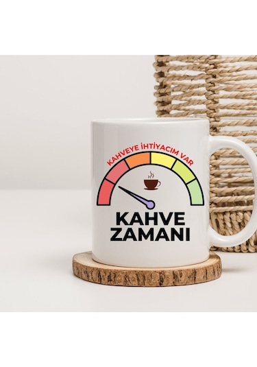 Kahve Zamanı Kupa Bardak Beyaz