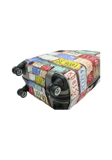 My Saraciye 15 Valiz Kılıfı, Bavul Kılıfı - Plakalar 15 Gri