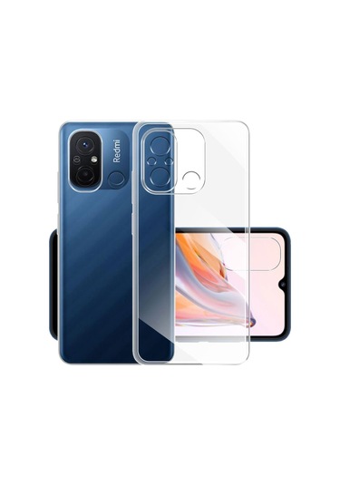 Logis Redmi 12c Kılıf Süper Silikon Şeffaf Şeffaf