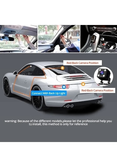 Wifi 1080p Araç Kamerası, Sürüş Kaydedici, 2 İnç Ips Ekran, Üçlü Lens, Araç Kamerası, G-sensörü, Hareket Algılama, Araba Aksesuarları