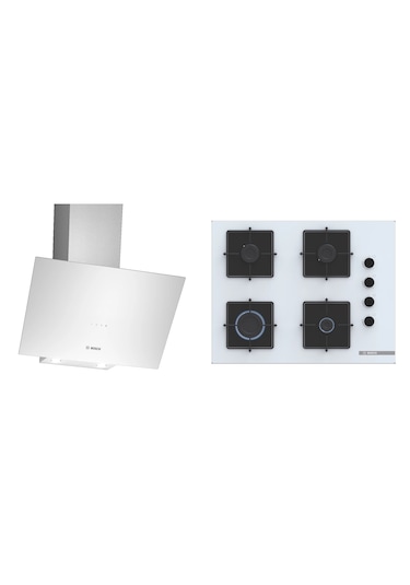 Bosch DWK64PJ20T - POP7C2P30O Beyaz İkili Ankastre Set