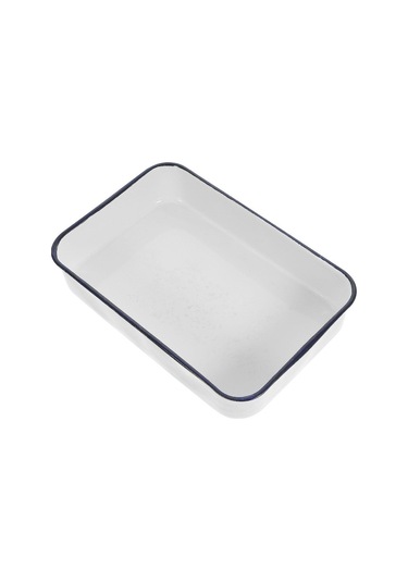 Dikdörtgen Turta Tabağı 24 Cm Derin Kenarlı Izgara Gıda Çok Amaçlı B