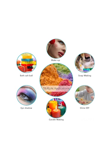 Yifomall 24 Renkli Doğal Mica Tozu - Makyaj, Sabun Ve Mum Yapımı İçin Güvenli, Hızlı Erime, Parlak Renk Seçenekleriyle Dıy Sanat Projeleri