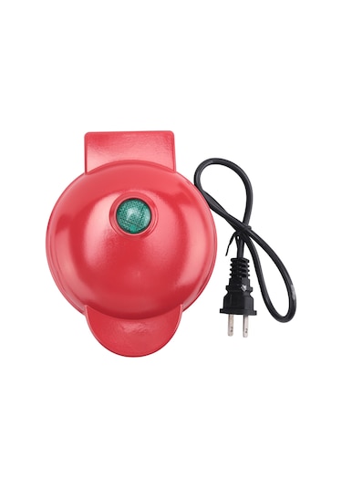 Mini Elektrikli Waffle Makinesi Kahvaltı Waffle Makinesi Abd Fişi Kırmızı