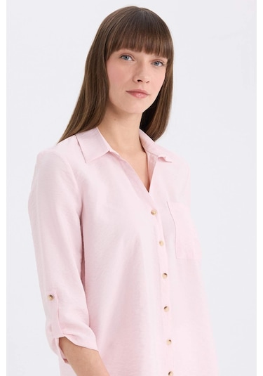 DeFacto Regular Fit Basic Düz Uzun Kollu Gömlek M9407AZ25SPPN688 DeFacto Regular Fit Basic Düz Uzun Kollu Gömlek M9407AZ25SPPN688