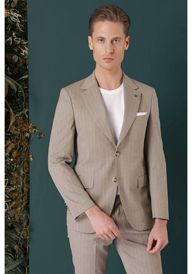 C 652 Slim Fit Bej Spor Ceket Bej