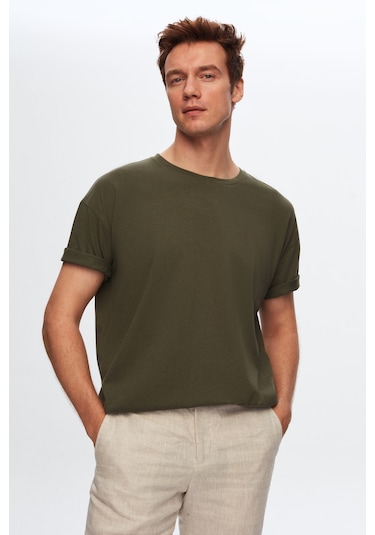D's Damat Ds Damat Comfort Beyaz/siyah/haki 3'lü Bol Kesim %100 Pamuk T-shirt 6hc14ortbn036 Beyaz/siyah/haki