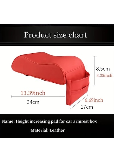 Xuweiwei Beige Color Araç Kolçak Yükseltici Merkezi Konsol Çok Fonksiyonlu Ön Depolama Kılıfı