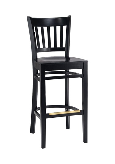 Roma Ahşap Bar Sandalyesi Siyah