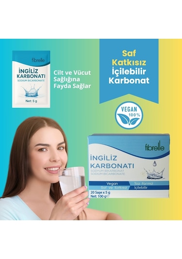 Fibrelle Sodyum Bikarbonat İngiliz Karbonatı Saşe 1 Saşe 5 G