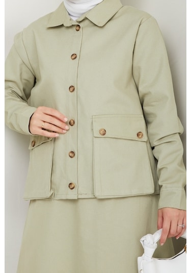 Körük Cepli Gömlek Etek İkili Takım 1551 - Mint Mint Yeşili