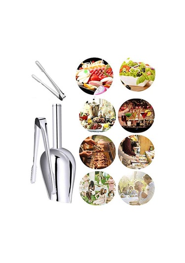 Paslanmaz Çelik Servis Maşası, Dondurma, Evcil Hayvan Maması, Mutfak Gereçleri Ve Izgara Aletleri İçin Çok Amaçlı Sap B