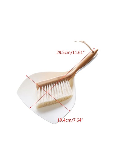 Geeroyoo Mini Bambu Süpürge Ve Faraş Seti - Ergonomik Tasarım, Klavye Ve Yüzey Temizliği İçin İdeal