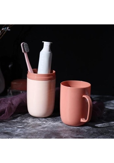 Sarı Seyahat Yıkama Fincan Taşınabilir Uygun Plastik Hafif Seyahat Diş Fırçası Bardağı Seyahat İçin Kılıf Sarı