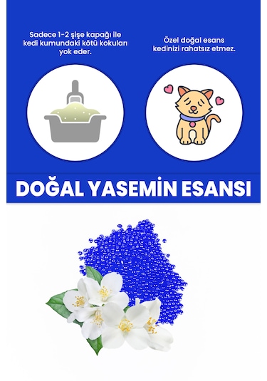 Electron Kedi Kumu ve Tuvaleti Koku Giderici Granül Yasemin Ferahlatıcı