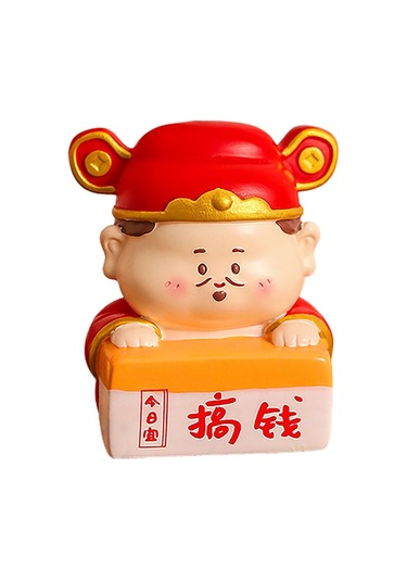 Suntek Magideal Çin Zenginlik Tanrısı Heykeli Küçük Cai Shen Yatak