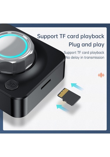 Jeehugo Bt 5.0 Ses Alıcısı, Çoklu Arayüzlü Ses Adaptörü, Tf Kart Desteği, 3d Subwoofer, İki Kanallı, Kablosuz Bağlantı, Ses Kalitesi Kaybı Olmadan