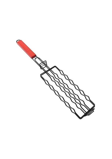 Novahub Paslanmaz Çelik Sosis Izgara Seti - Pratik Kamp Barbekü Aleti Siyah, Piknik İçin Mükemmel Hediye Siyah