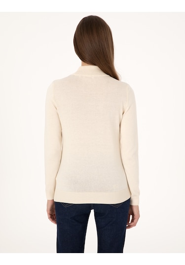 Pierre Cardin Kadın Ekru Kazak /triko 50315768-vr019 Ekru