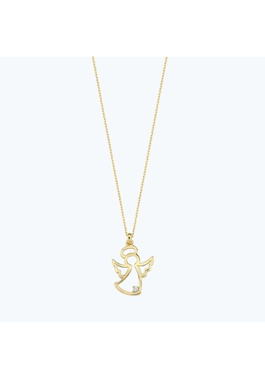 Altınbaş Pırlanta Tektaş Melek Kolye Klb380y-14k