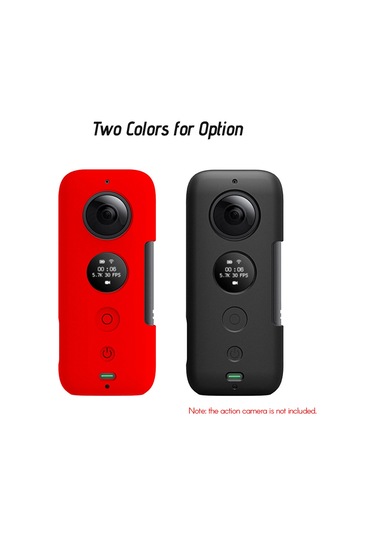 Mufunye Insta 360 One X Kamera İçin Siyah Silikon Korumalı Kılıf - Çarpıklardan Koruma, Tam Kaplama Ve Esnek Malzeme