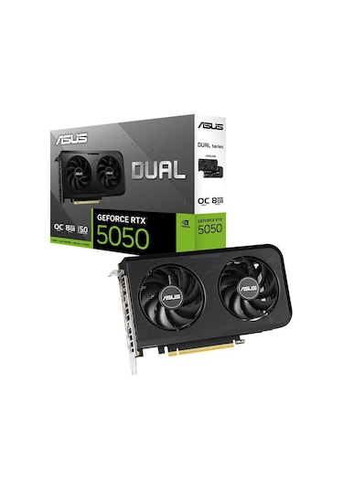 Asus RTX 5050 Dual OC Edition DUAL-RTX5050-O8G 128 Bit GDDR6 8 GB Ekran Kartı