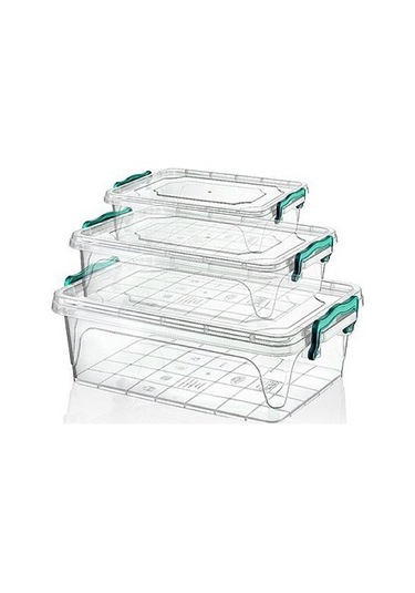 Hobby Life Dikdörtgen Muli Set Saklama Kabı 3'Lü 06+12+20 L Çok Renkli