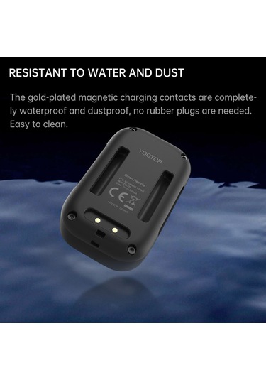 Singree Gopro Hero 10/9/8/7/6 İçin Kablosuz Akıllı Uzaktan Kumanda - 80m Menzil, 3 Saat Pil Ömrü, Su Geçirmez Siyah