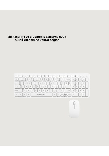 Kablosuz Klavye Ve Mouse Seti - Ergonomik Tasarım, Sessiz Kullanı