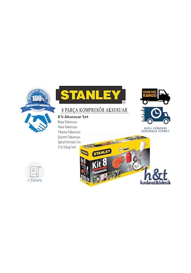 Stanley 9045671STN 8 Parça Kompresör Aksesuar Seti
