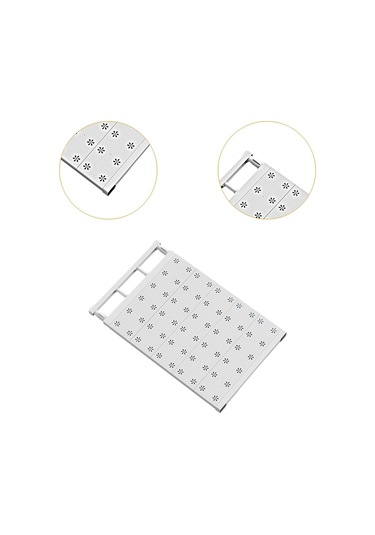 Homyl Genişletilebilir Bölücü Giyim Dolap Rafı Mutfak 35cmx60cm Beyaz Diğer