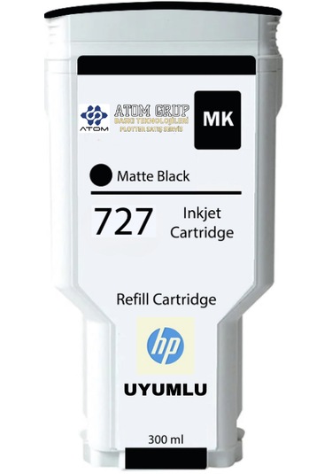 Hp 727-c1q12a Siyah Matteblack Kartuş Uyumlu 300ml