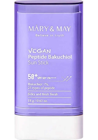 Mary & May Vegan Peptide Bakuchiol İçeren Güneş Koruyucu Stick SPF50+ 18 G