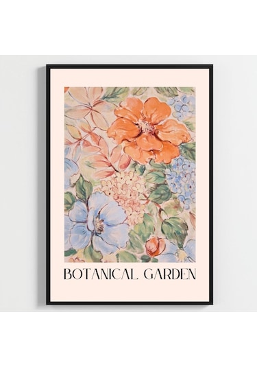 Besay Doğa Temalı Botanical Garden Duvar Posteri-modern Dekoratif A2 Çerçevesiz