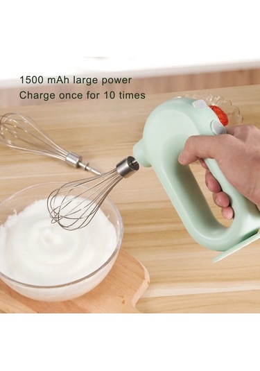 Ulzyvf Yumurta Vites Usb Şarj Şarj Pille Pembe Pembe Pembe Mutfak Mikser Kolaylık Hızlı Elektrikli Çırpıcı Çalışan Ayarlanabilir Aletleri 4 Qs Pembe