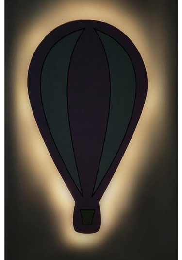 Çocuk Odası Bebek Odası Led Işıklı Balon Baskılı Mdf Duvar Süsü