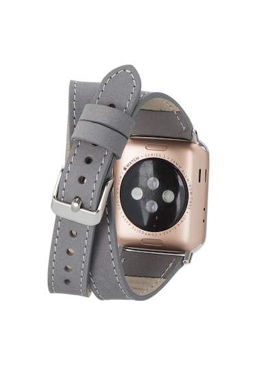 Apple Watch Uyumlu Deri Kordon 42-44-45mm Slim Dtquarst9