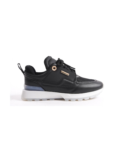 D0852 Günlük Ortopedik Kadın Garantili Sneaker Spor Ayakkabı Siyah