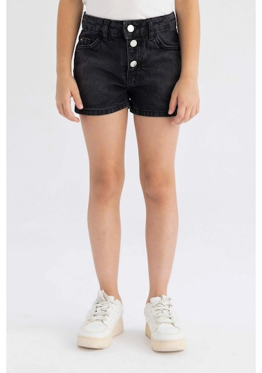 DeFacto Kız Çocuk Mom Fit Jean Şort D1712A824SMNM36