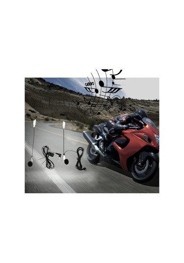 Jms Motosiklet Kask Kulaklık İnterkom 2 Yönlü İletişim Sistemi Kulaklık + Mikrofon