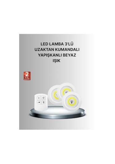 Dekoratif Ve Pratik 3 Lü Kumandalı Spot Led Aydınlatma Çok Renkli
