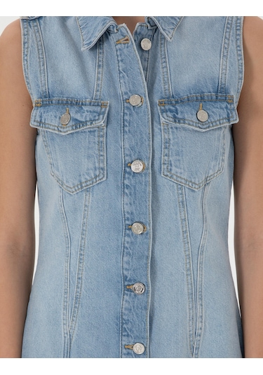 Pierre Cardin Kadın Açık Mavi Elbise Jean 50306777-vr003