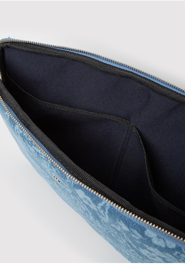 Mavi - Etnik Desenli Denim Laptop Çantası 1913825-31558