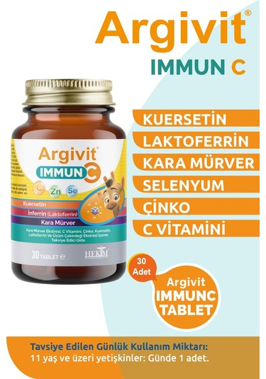 Argivit Immun C Takviye Edici Gıda 30 Tablet