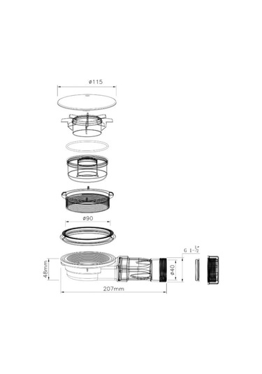 Matura Duş Teknesi Sifonu 90 Mm 396566597