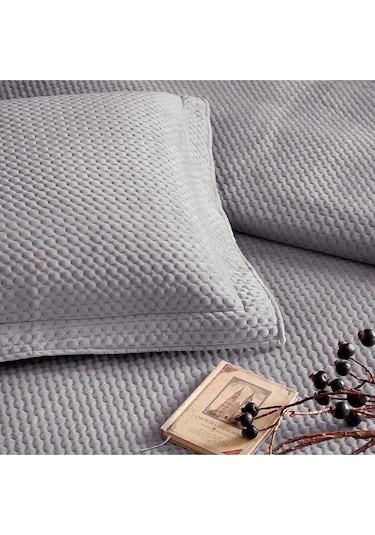 Linens Glace Gri Çift Kişilik Yatak Örtüsü Gri