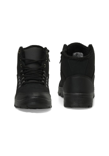 Ghattix Su Kar Kışlık Fermuarlı İçi Tüylü Erkek Bot Siyah