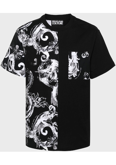 Versace Jeans Couture Erkek T Shirt 76gah611 Js287 899 Siyah Versace Jeans Couture Erkek T Shirt 76gah611 Js287 899 Siyah