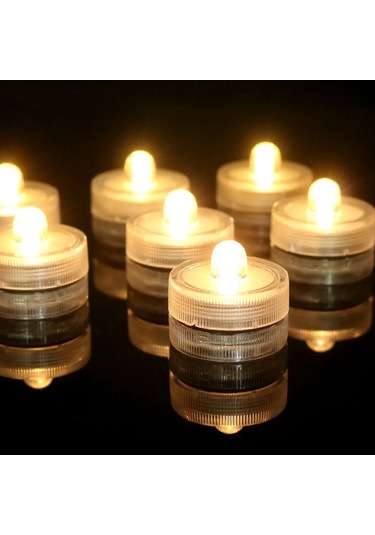 Led Alevsiz Mumlar Işık Su Geçirmez Dekoratif Mumlar Sualtı